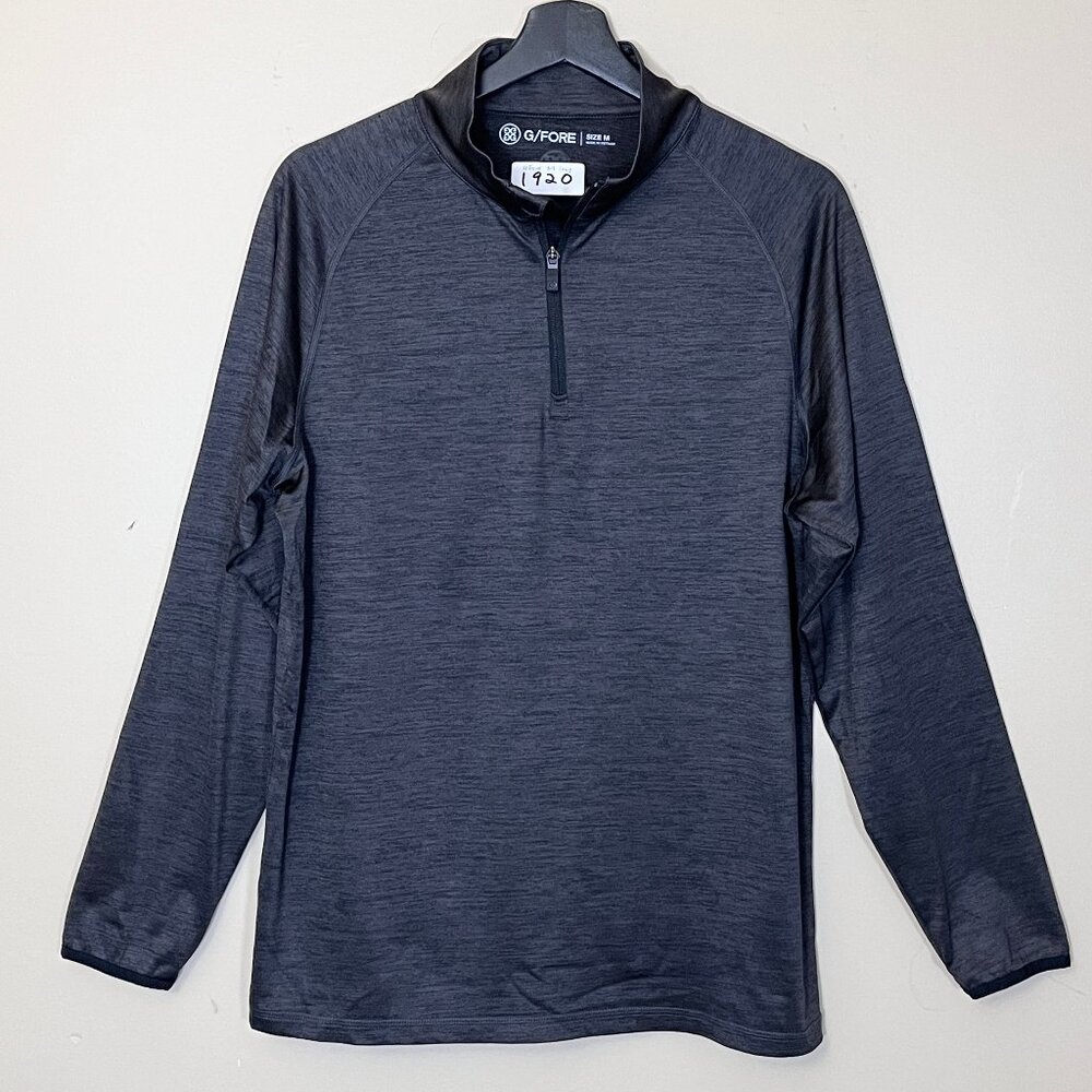 G/FORE Skull 1/4 Zip Performance Stretch Golf Pullover - Men's Size M - Gray